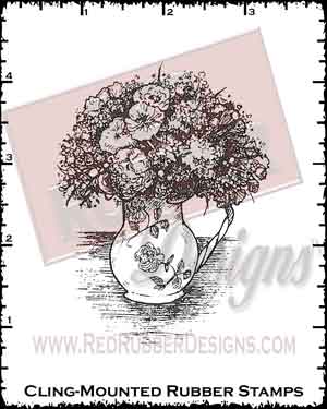 Spring Bouquet Cling Mounted Rubber Stamp from Red Rubber Designs