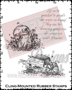 Charming Gardeners Cling Mounted Rubber Stamps from Red Rubber Designs