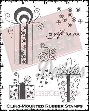 Gift For You Cling Mounted Rubber Stamps from Red Rubber Designs