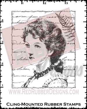 Victorian Collage Cling Mounted Rubber Stamp from Red Rubber Designs