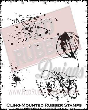So Splattered Cling Mounted Rubber Stamps from Red Rubber Designs