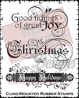 Good Tidings Cling Mounted Rubber Stamps from Red Rubber Designs