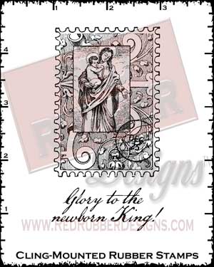 Newborn King Cling Mounted Rubber Stamps from Red Rubber Designs