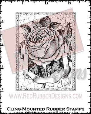 Abounding Rose Cling Mounted Rubber Stamps from Red Rubber Designs