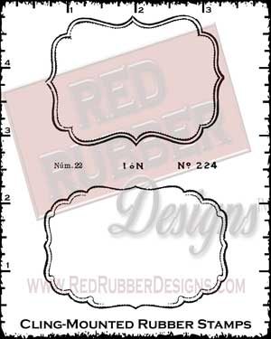 Label Lingo Frames Cling Mounted Rubber Stamps from Red Rubber Designs