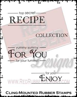 Label Lingo Recipes Cling Mounted Rubber Stamps from Red Rubber Designs
