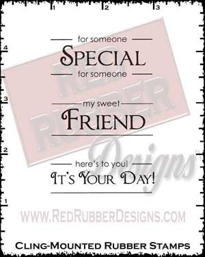 Label Lingo Friends Cling Mounted Rubber Stamps from Red Rubber Designs