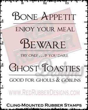 Bone Appetit Cling Mounted Rubber Stamps from Red Rubber Designs