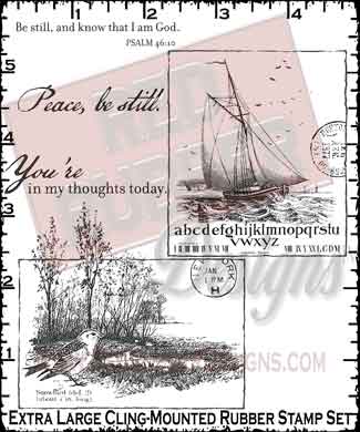 Peace Be Cling Mounted Rubber Stamp from Red Rubber Designs