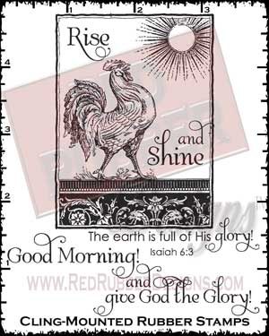 Rise and Shine Cling Mounted Rubber Stamps from Red Rubber Designs