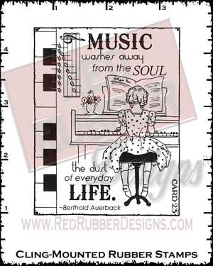 Music Washes Cling Mounted Rubber Stamps from Red Rubber Designs
