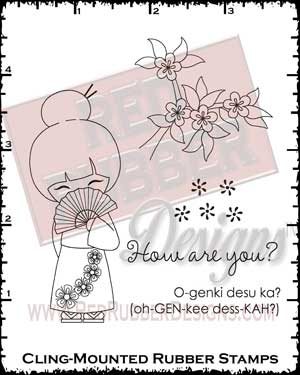 Japanese Greeting Cling Mounted Rubber Stamps from Red Rubber Designs