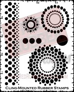 Lotsa Dotsa Cling Mounted Rubber Stamps from Red Rubber Designs