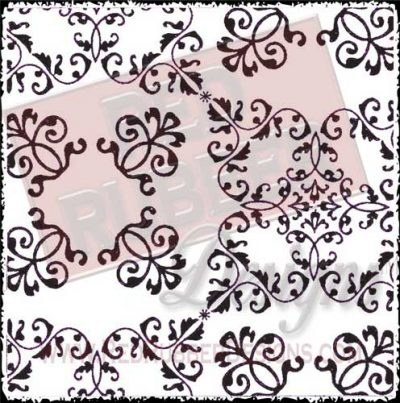 Victorian Squares Unmounted Rubber Stamp from Red Rubber Designs