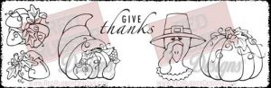 Give Thanks Unmounted Rubber Stamps from Red Rubber Designs