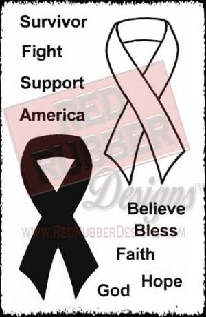 Awareness Unmounted Rubber Stamps from Red Rubber Designs