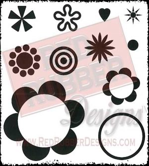 Blossom Builders Unmounted Rubber Stamps from Red Rubber Designs
