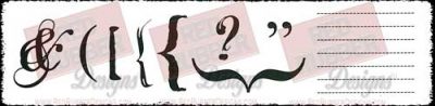 Punctuation Unmounted Rubber Stamps from Red Rubber Designs