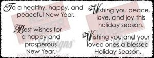 Holiday Wishes Unmounted Rubber Stamps from Red Rubber Designs