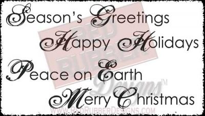 Peace On Earth Unmounted Rubber Stamps from Red Rubber Designs