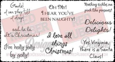 All Things Christmas Unmounted Rubber Stamps from Red Rubber Designs