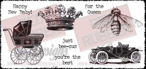 Just Bee-Cuz Unmounted Rubber Stamps from Red Rubber Designs