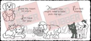 Furry Friends Unmounted Rubber Stamps from Red Rubber Designs