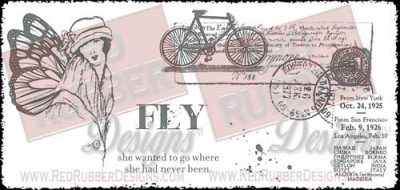 Fly Fairy Unmounted Rubber Stamps from Red Rubber Designs