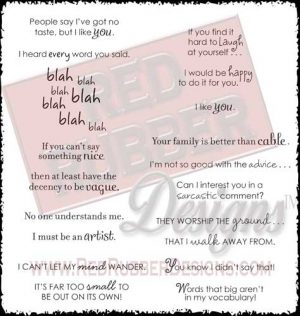 Laugh Lines Unmounted Rubber Stamps from Red Rubber Designs