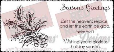 Glorious Holiday Unmounted Rubber Stamps from Red Rubber Designs