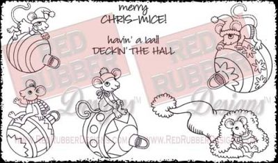 Havin' A Ball Unmounted Rubber Stamps from Red Rubber Designs