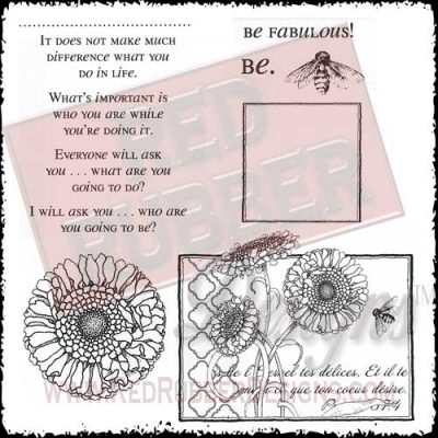 Be Fabulous Unmounted Rubber Stamps from Red Rubber Designs