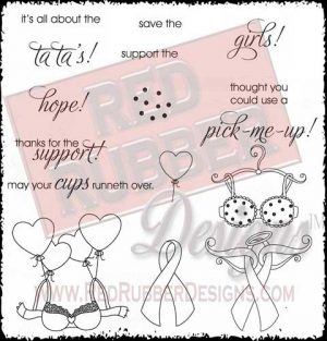Support The Girls Unmounted Rubber Stamps from Red Rubber Designs