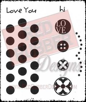 Circles Of Love Unmounted Rubber Stamps from Red Rubber Designs